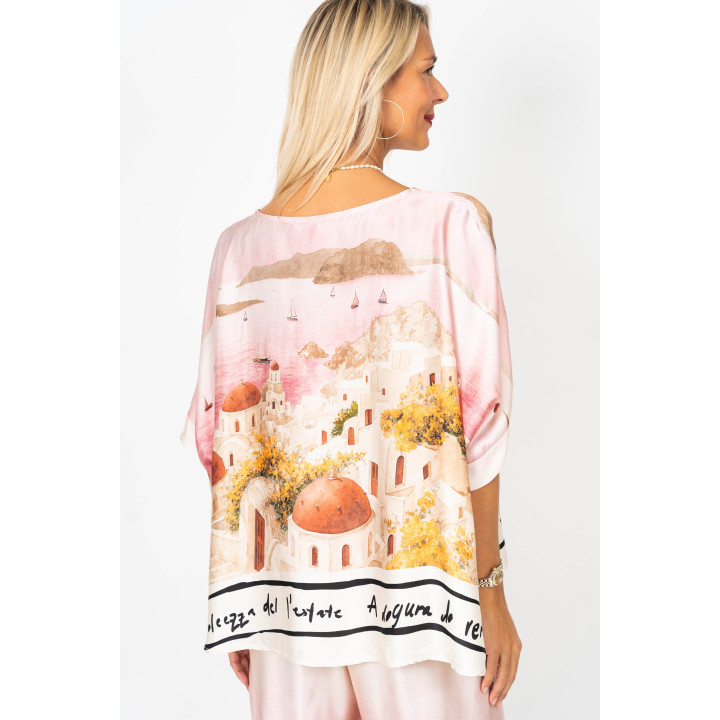 Italian Village Satin Top