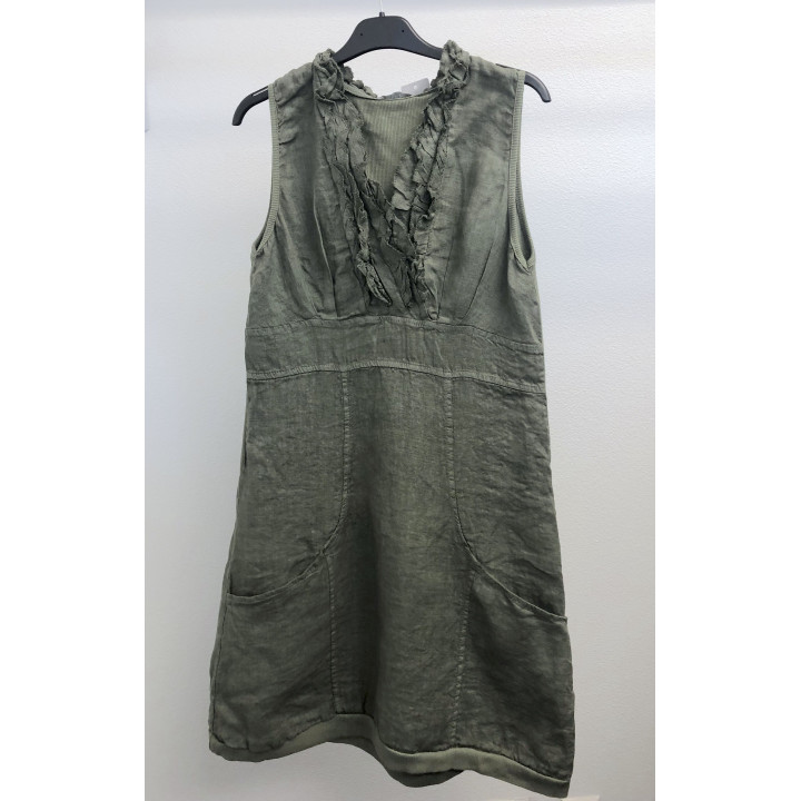 Short dress V-Line ruffles by Look Mode USA