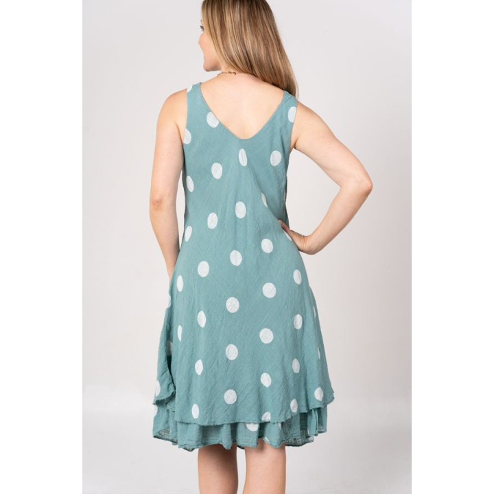 Polka Dot Sleeveless Dress