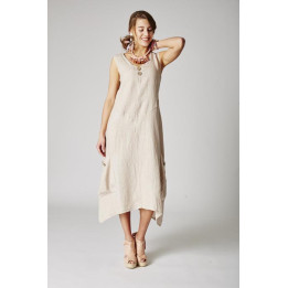 Dress asymmetric linen